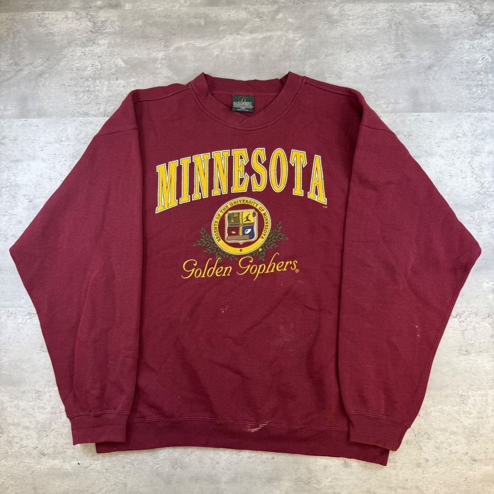 Vintage Danaggers Minnesota Golden Gophers Sweatshirt Maroon Large NCAA Crewneck